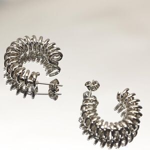 Silver hoop earrings N1193